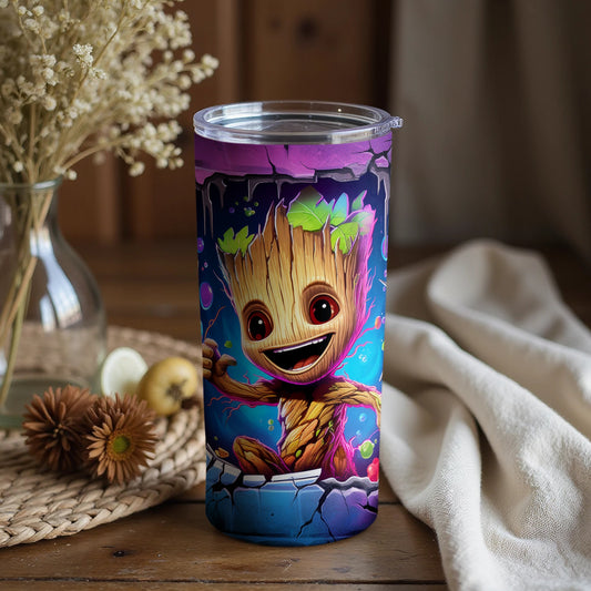 Cute Cartoon Character Artistic Tumbler Design