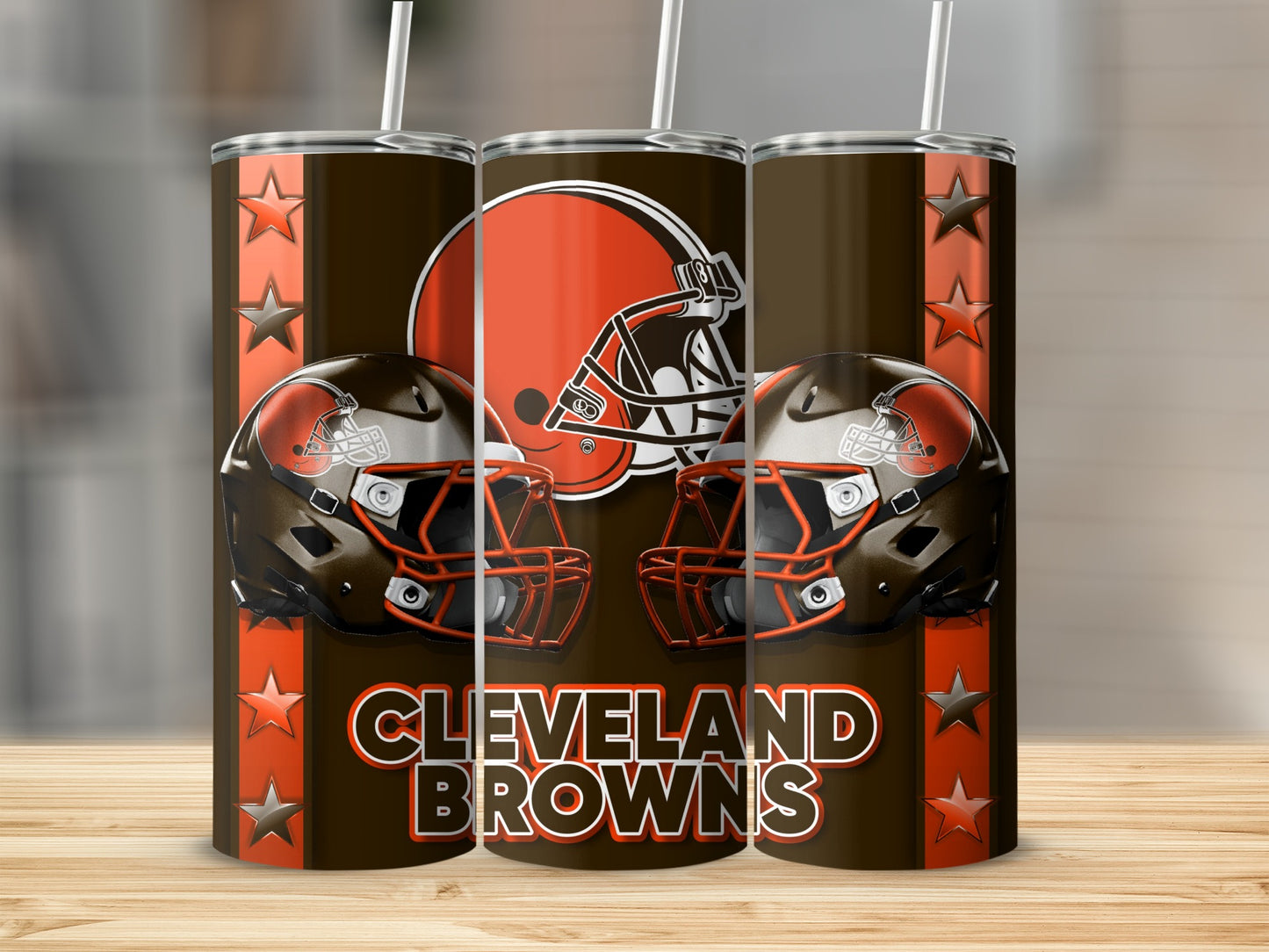 Cleveland Browns Helmets Team Logo Art Graphics Tumblers