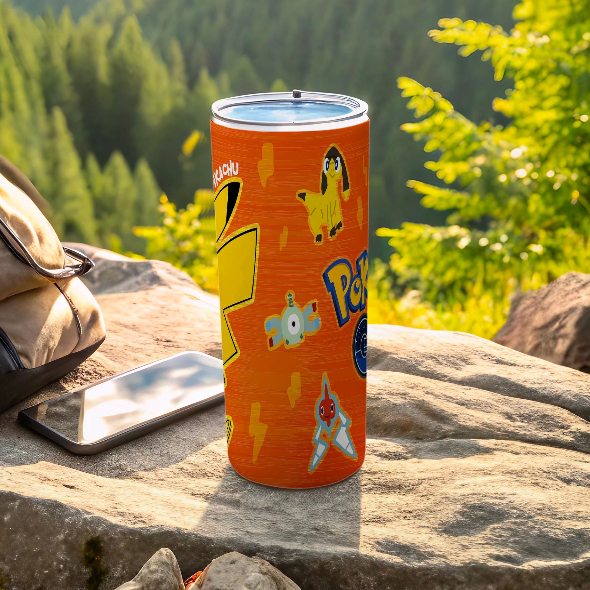 Vibrant Pikachu Themed Pokemon Stainless Steel Tumbler