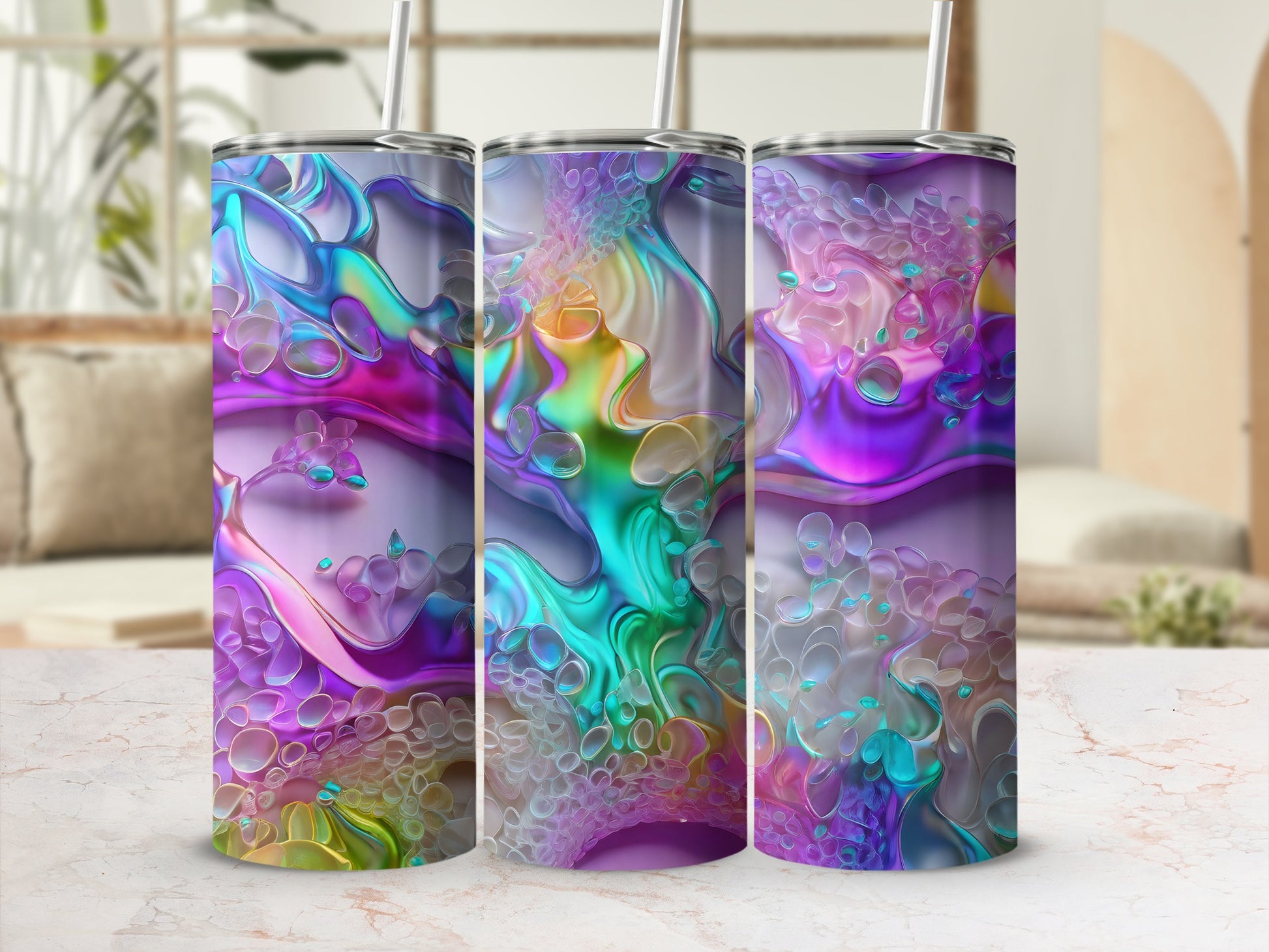 Colorful Abstract Liquid Art 20oz Tumbler