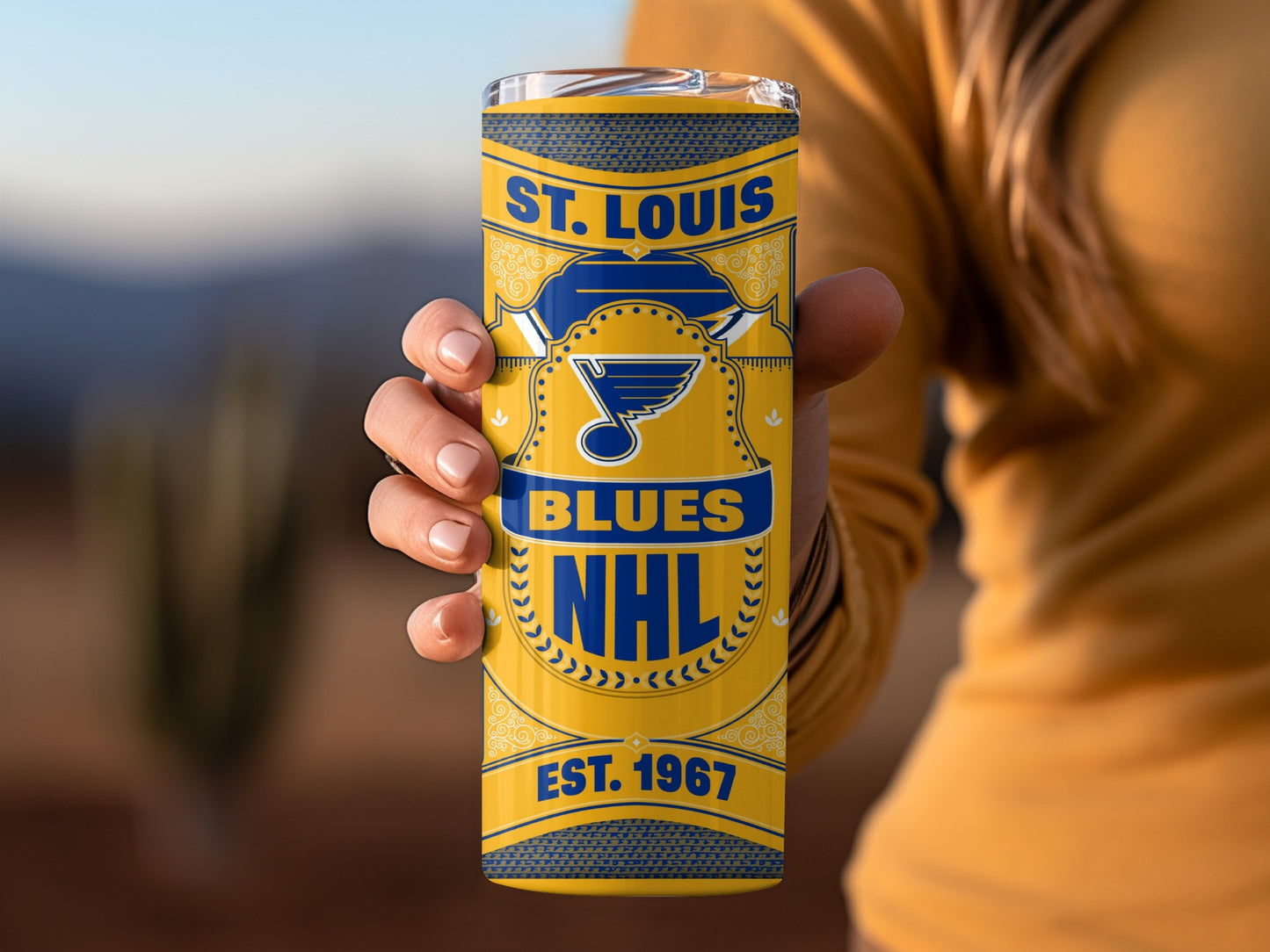 St. Louis Blues NHL Est 1967 Team Graphic Design Tumbler