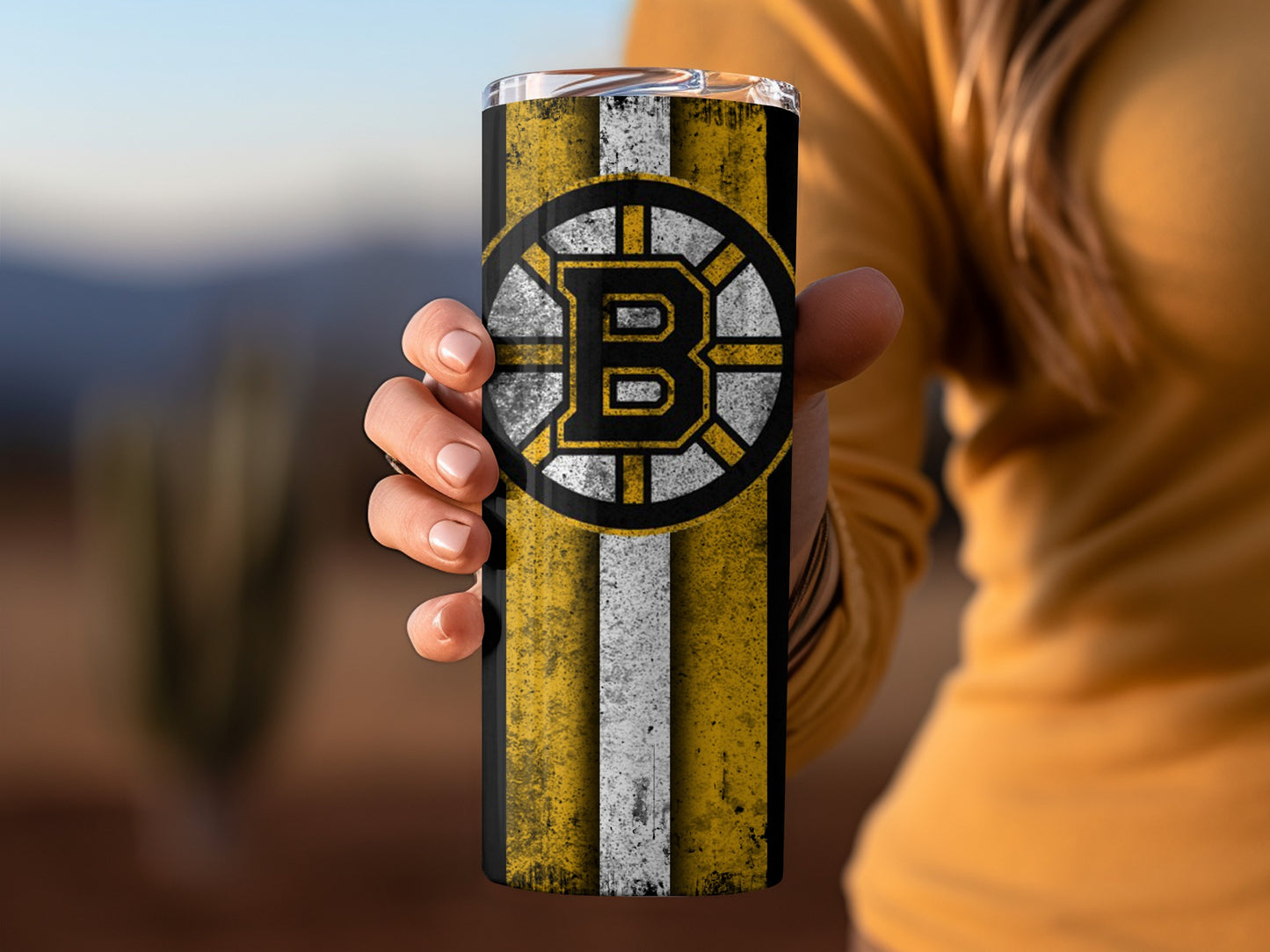 Vintage Bruins Fan Art Tumbler Travel Mug 20oz