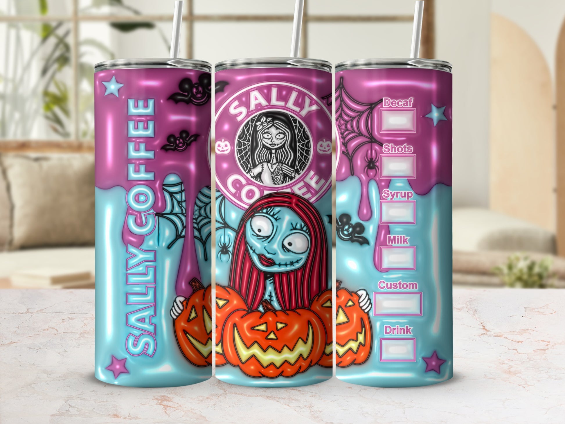 Sally Coffee Custom Halloween Character Tumbler