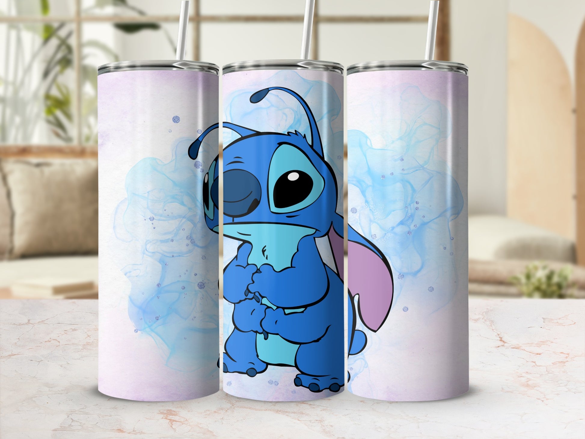 Adorable Blue Character Design Tall Drink Tumblers