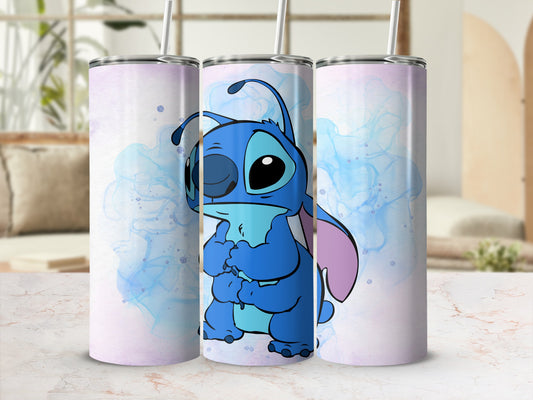 Adorable Blue Character Design Tall Drink Tumblers