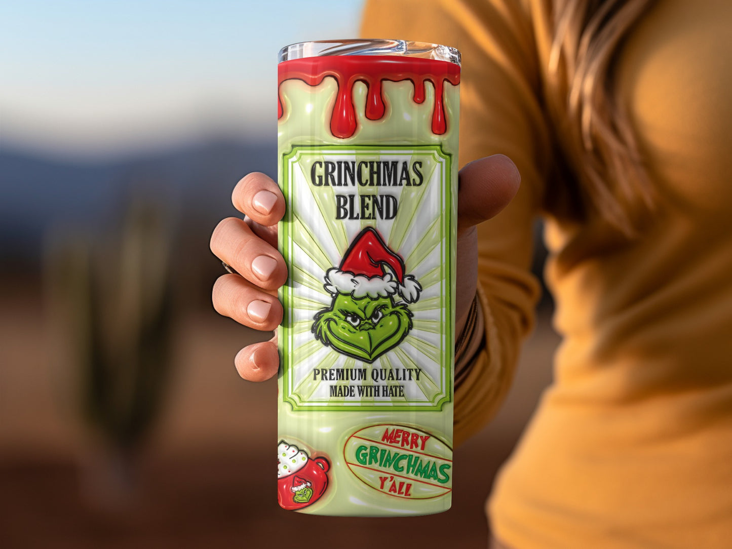 Grinchmas Blend Premium Quality Made with Hate tumbler