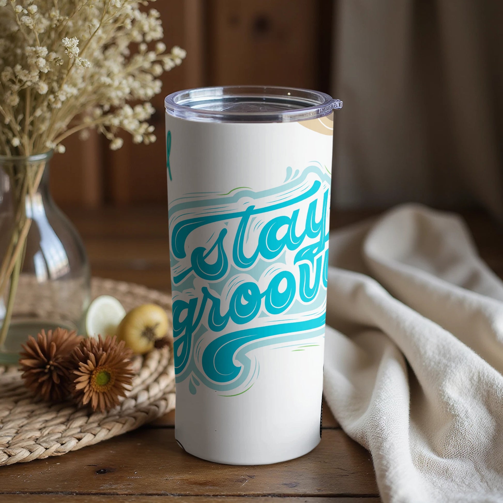 Stay Groovy Insulated Travel Tumbler Drinkware