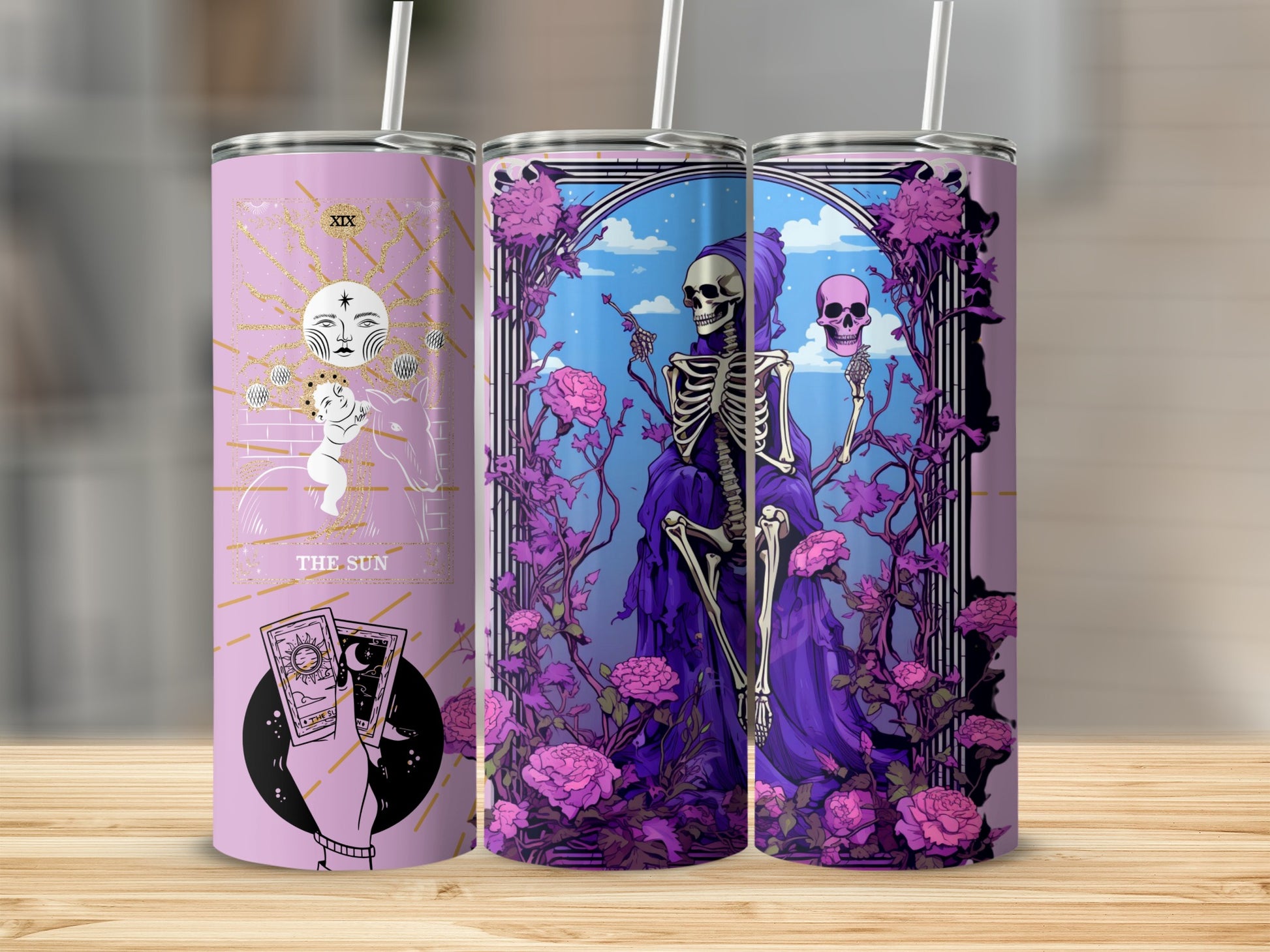 Tarrot Cards Themed Stainless Steel Tumbler product