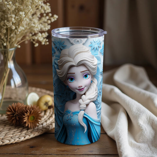 Elsa Character Illustration Frozen Themed Tumbler Product