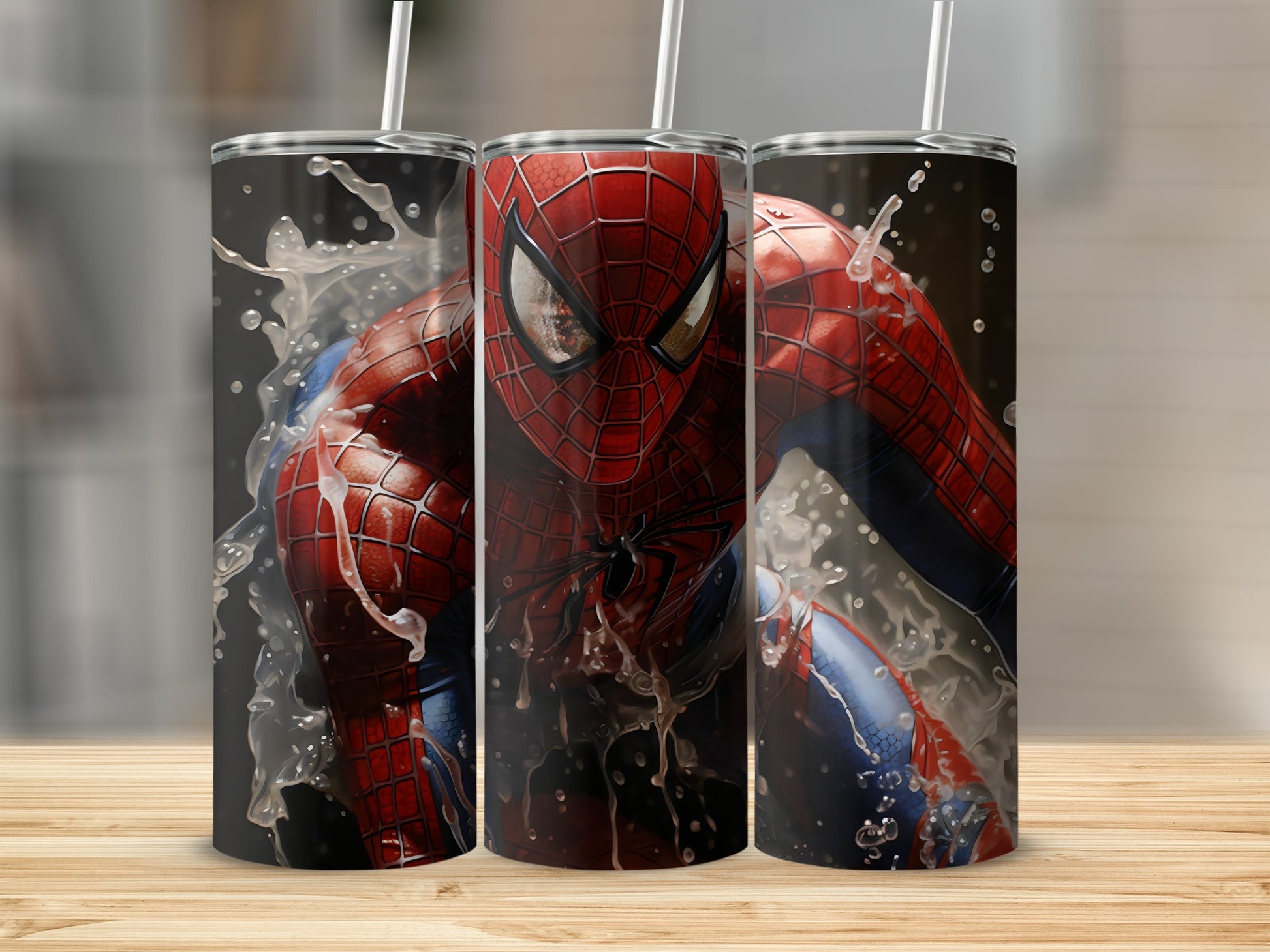 Splashy Action Spider Superhero Tumbler Drinkware