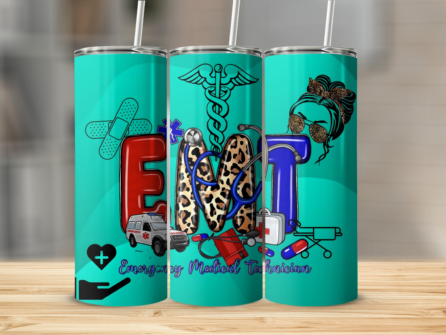 Emergency Medical Technician Themed Tumbler Cup