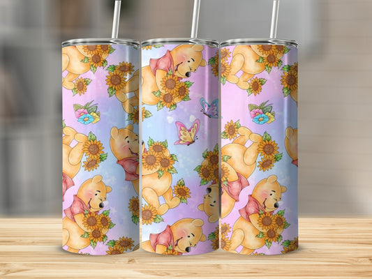 Cute Bear and Sunflowers Themed Drinkware Product