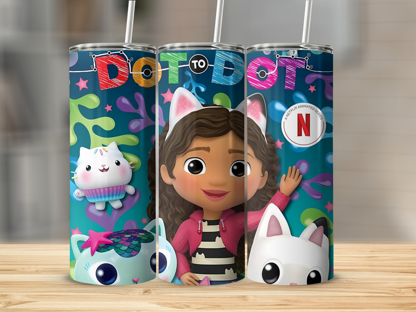 Gabby's Dollhouse Dot to Dot Tumbler for Kids