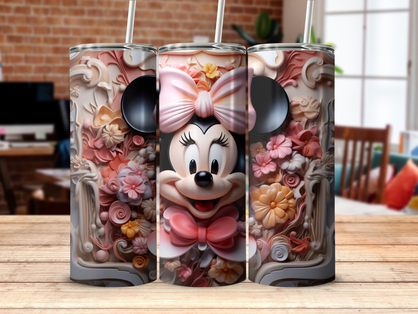 Disney Minnie Mouse Floral Tumbler 20oz