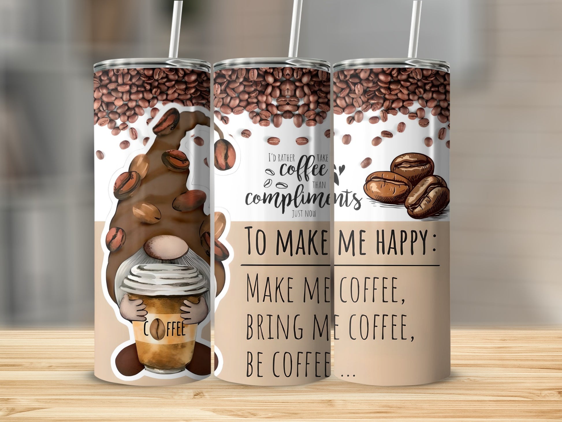 To Make Me Happy Make Me Coffee Tumbler Sticker