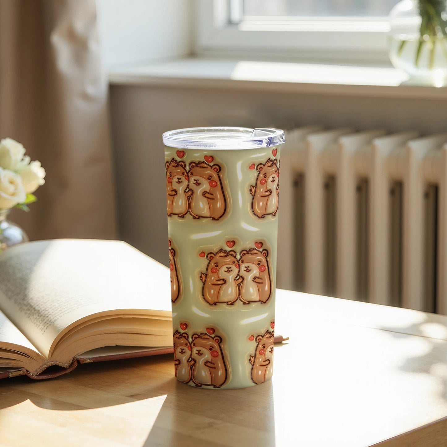 Cute Hamster Double-Wall Insulated Travel Tumbler