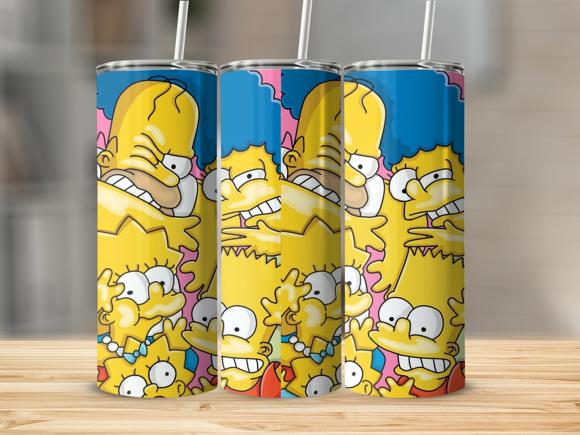 Colorful Cartoon Family Design Tumbler Cup