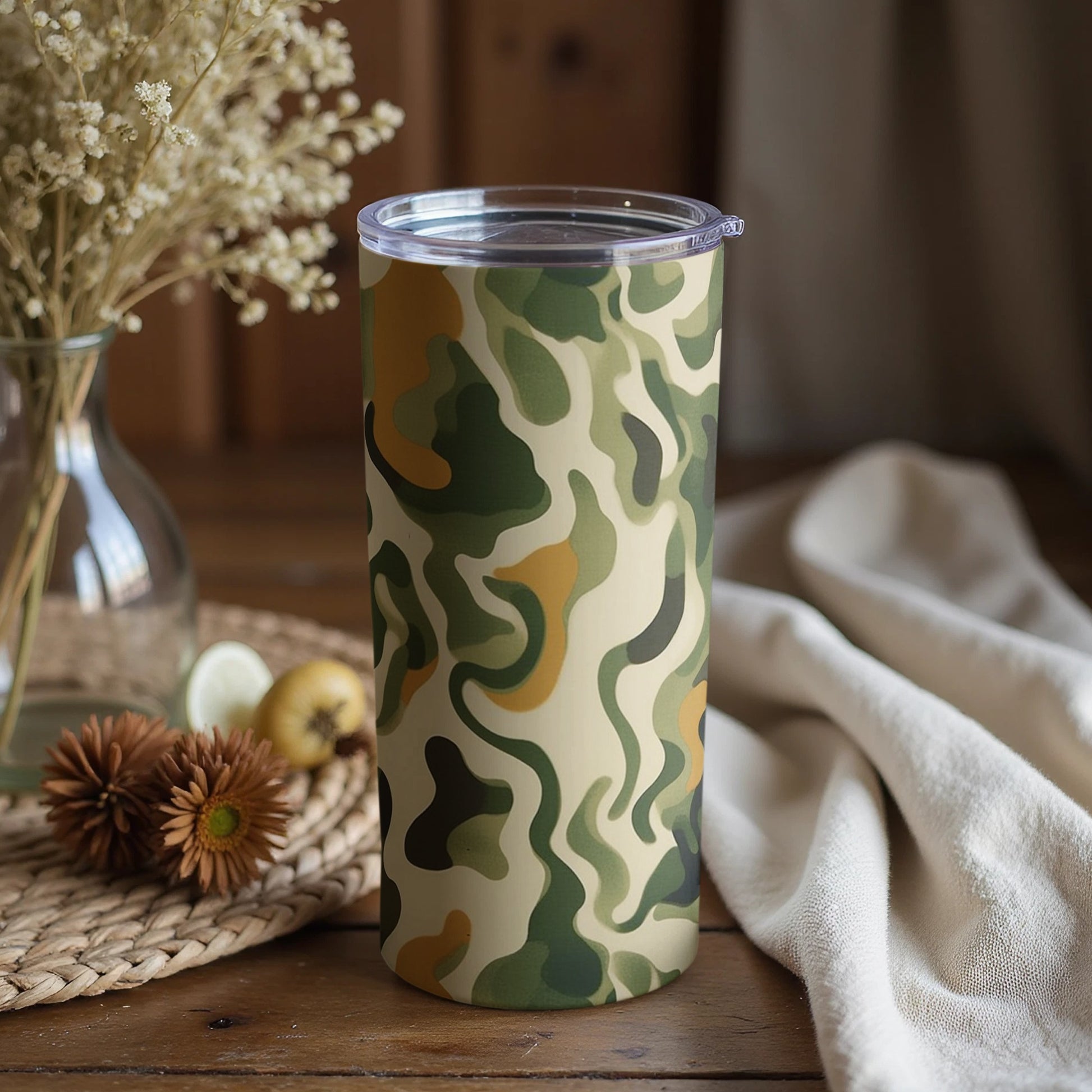 Camouflage Patterned Insulated Drink Tumbler Cup