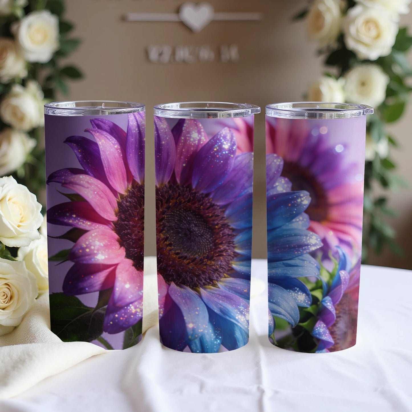 Sparkling Colorful Floral Design Tumblers product type