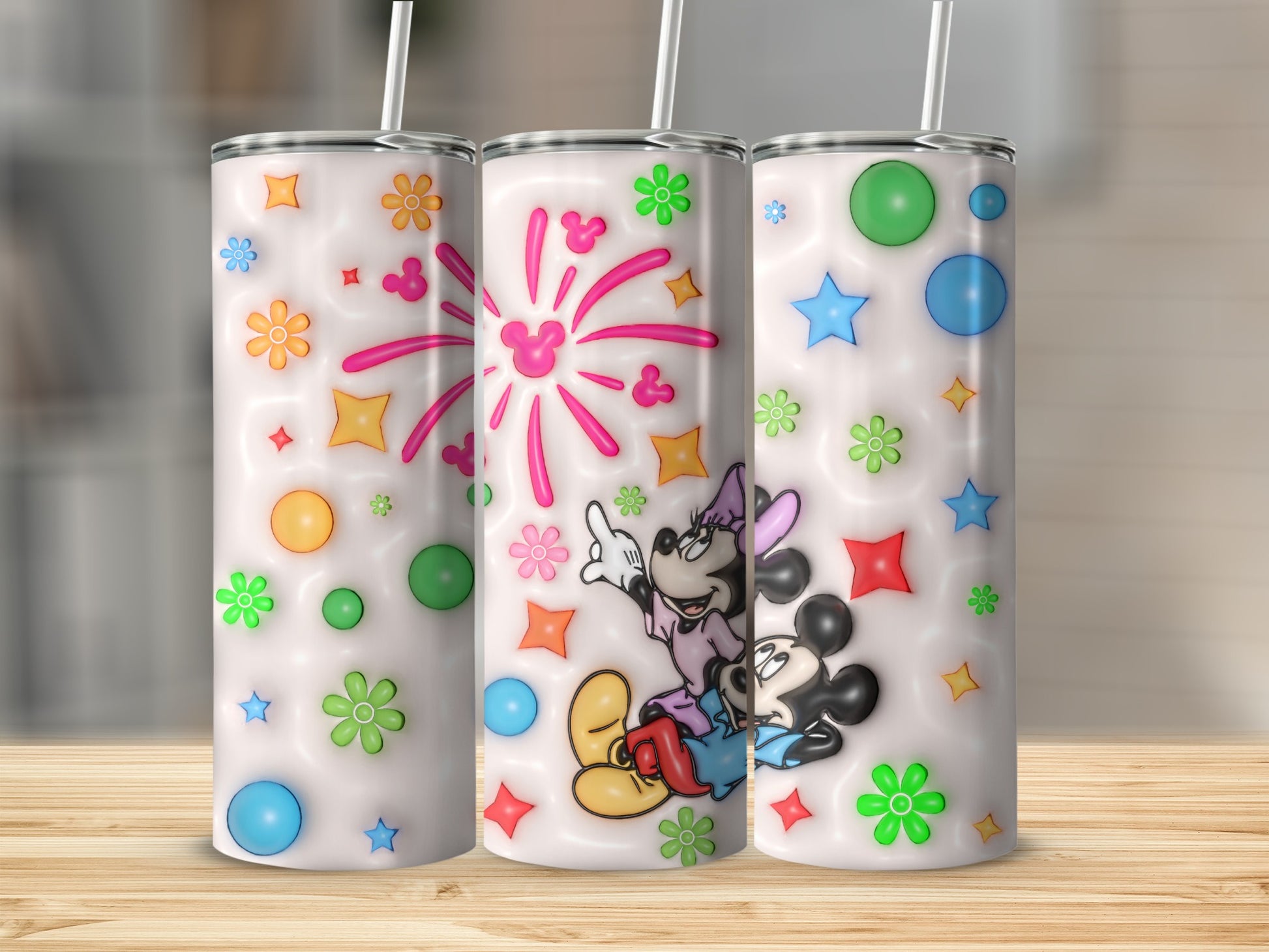 Colorful Cartoon Character Design Tumbler for Kids