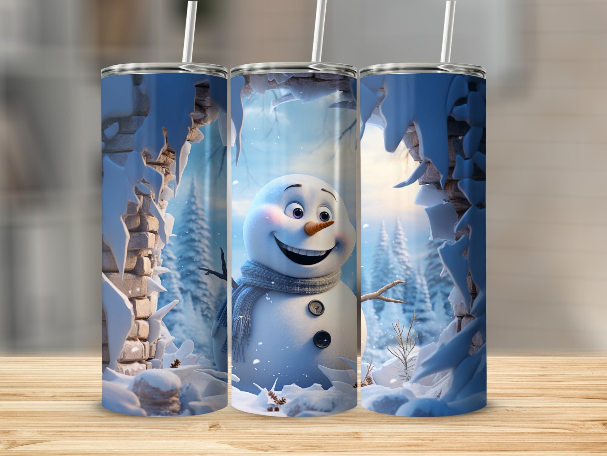 Snowman in a Winter Wonderland Tumbler design
