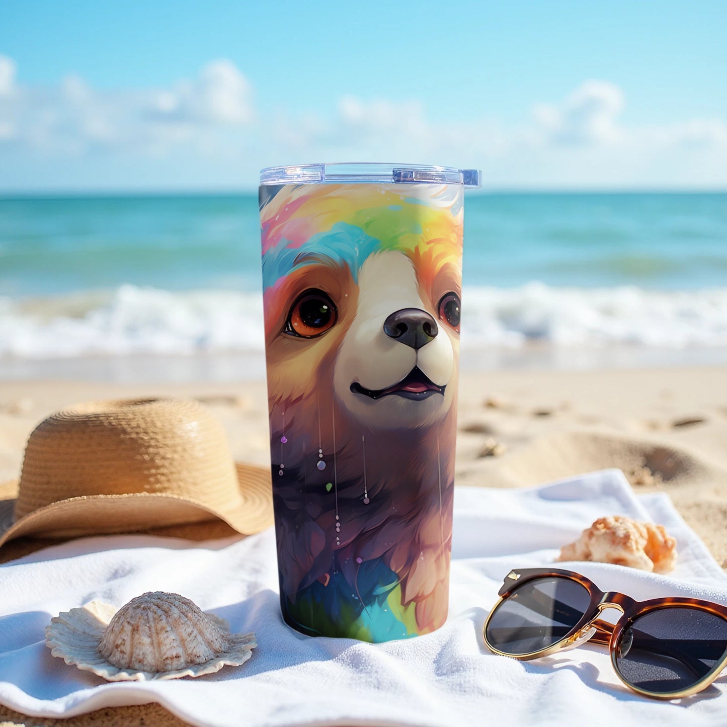 Vibrant Colorful Puppy Face Beach Tumbler Travel product type
Colorful Puppy
Beach Tumbler
Dog Art
Ocean Design
Travel Mug
Pet Lover
Rainbow Animal
Summer Drinkware
Vacation Cup
Cute Dog
Vibrant Print
Happy Pet
Drink Bottle
Beach Day Fun
Gift Idea
Unique Design
Animal Graphic
Outdoor Accessory
Insulated Tumbler
Everyday Carry