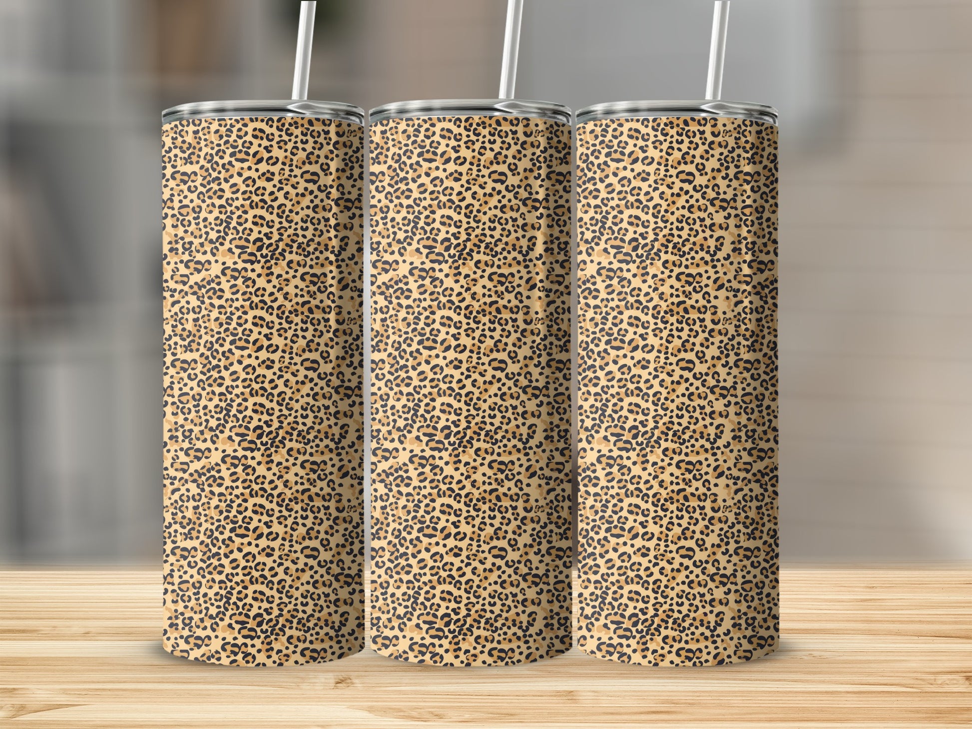Leopard Print Patterned Insulated Tumbler Product