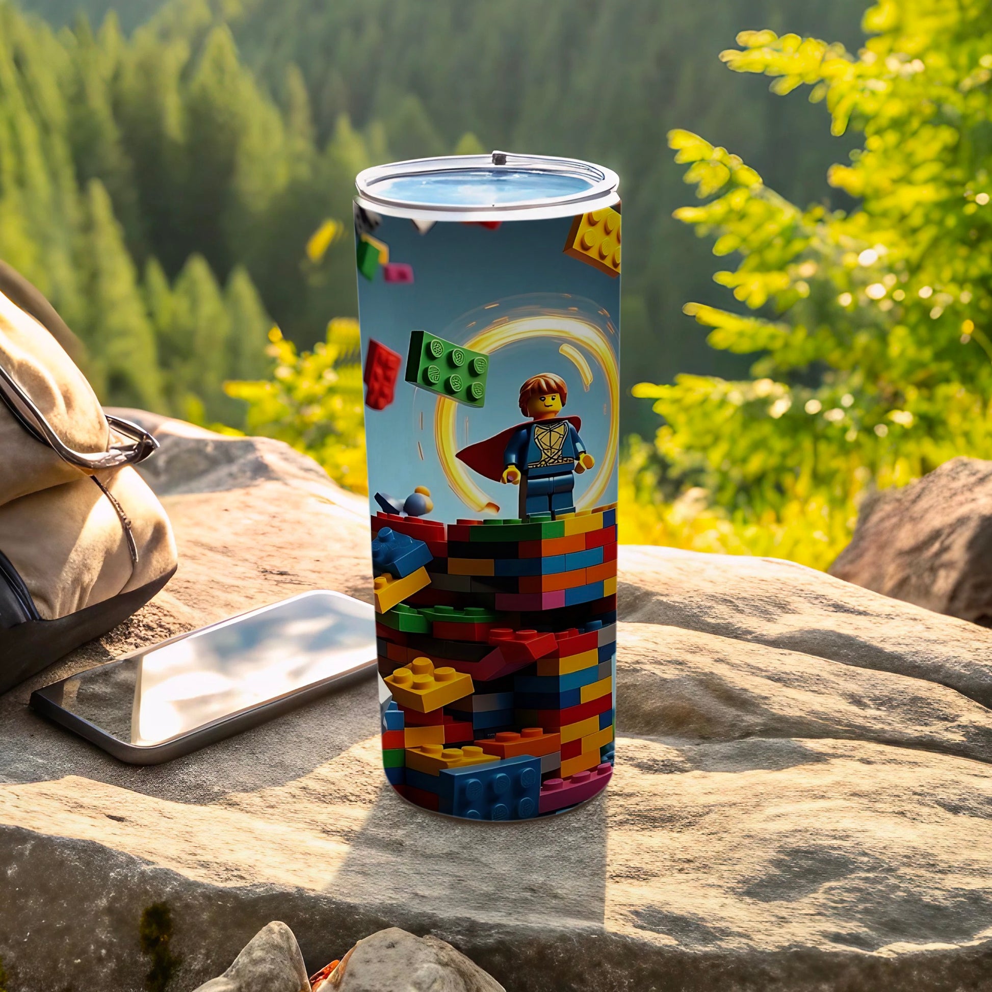 Colorful Brick-themed Adventure Design Bottle