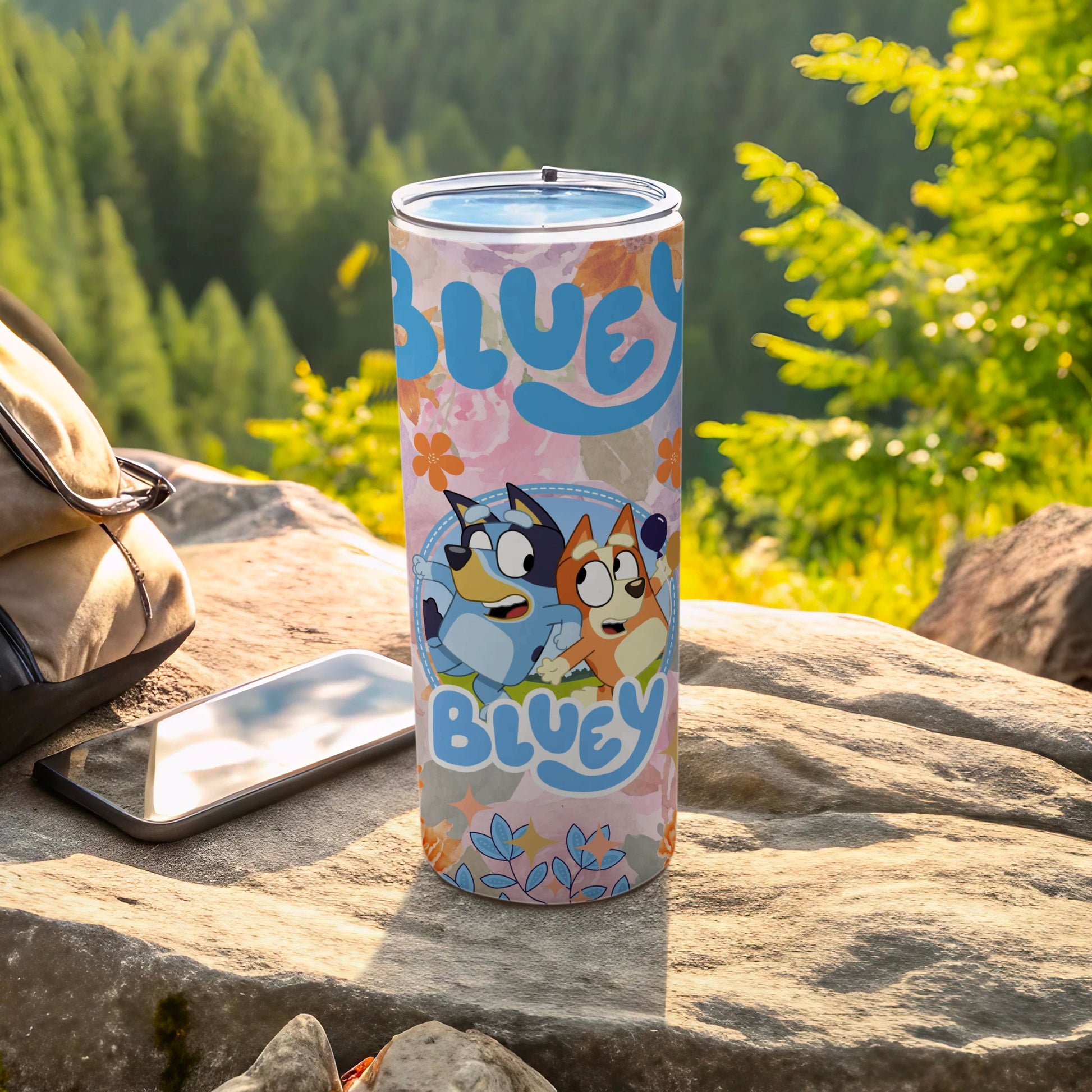 Bluey Cartoon Character Design Tumbler Flask Cup