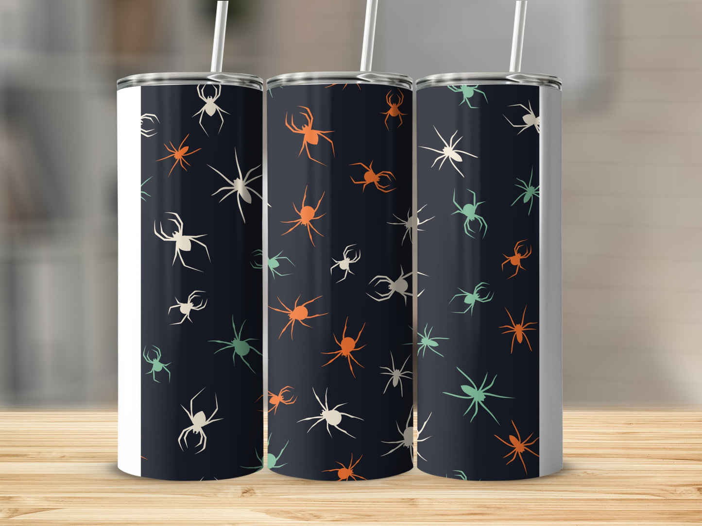 Spooky Spiders Design Halloween Colorful Tumbler product type