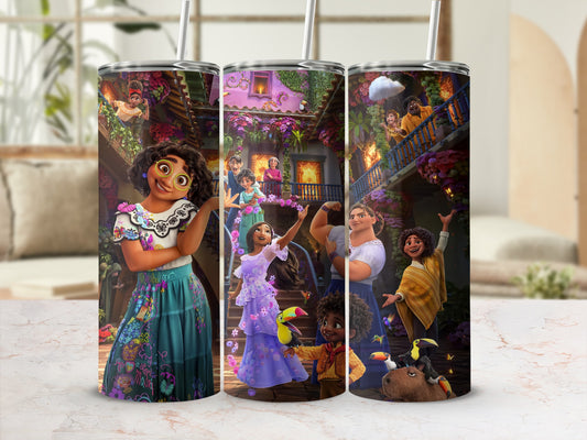 Animated Family Characters Stainless Steel Tumbler