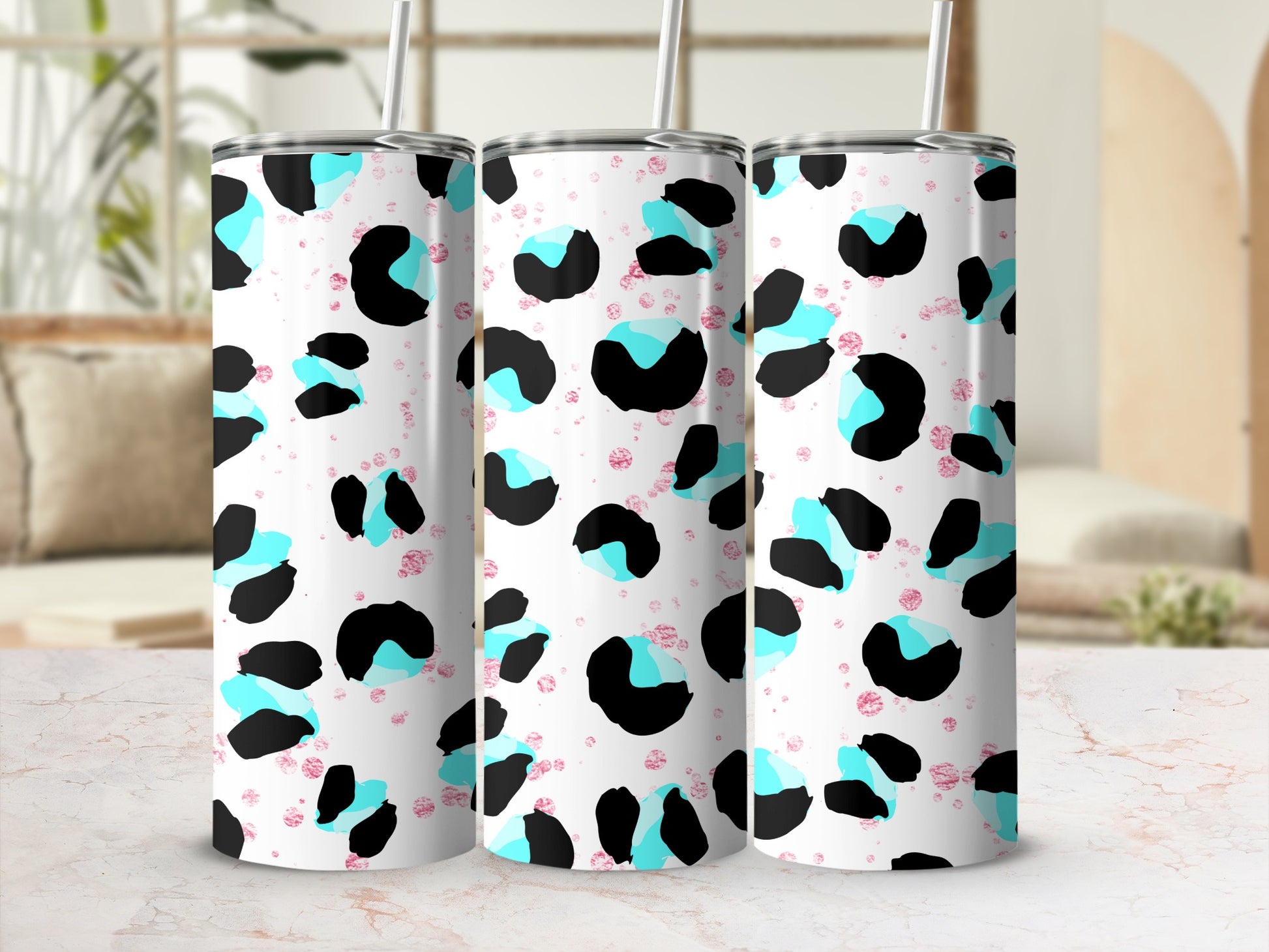 Colorful Abstract Patterned Tumbler Cups for Daily Use