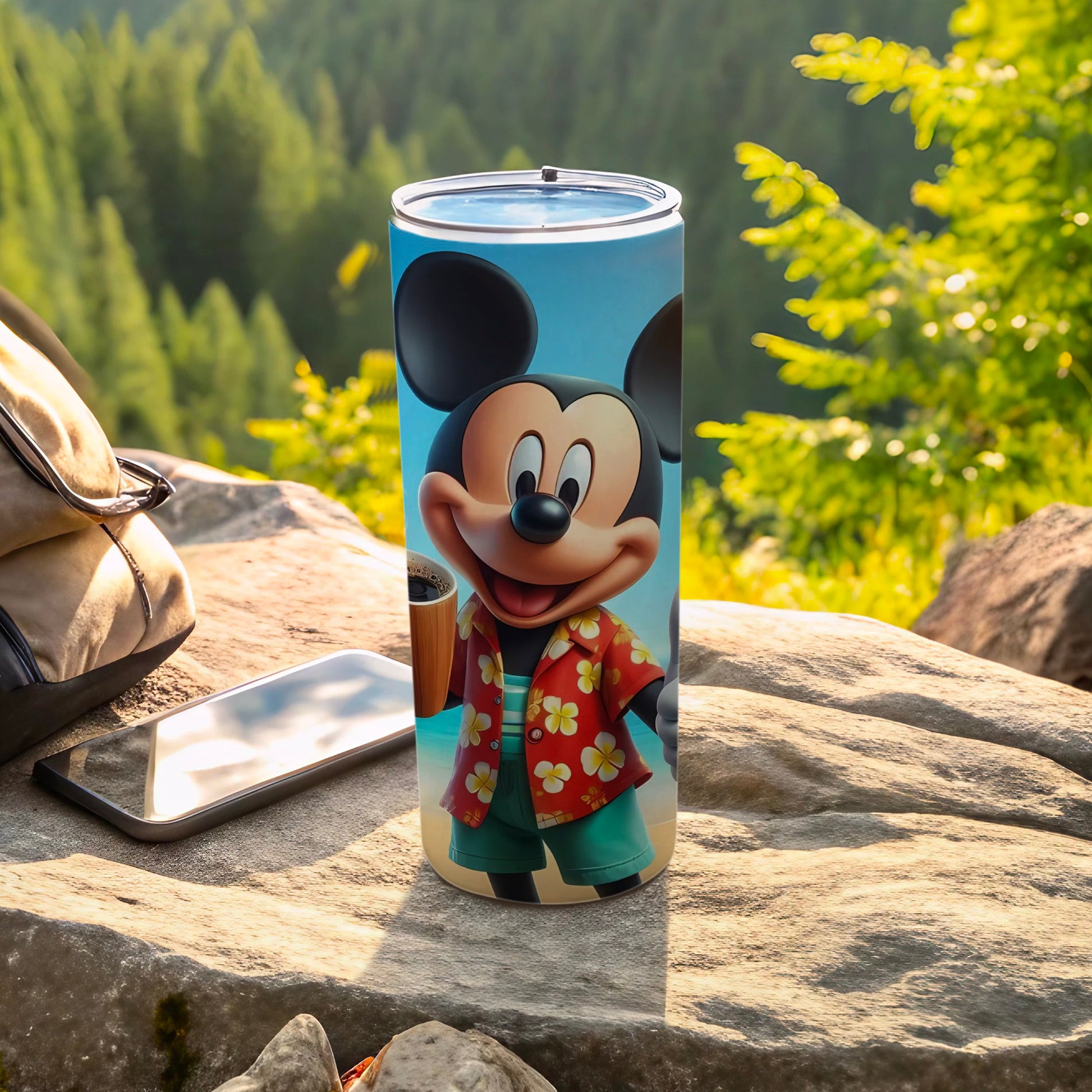 Vibrant Mickey Mouse Tumbler with Summer Vibes Design