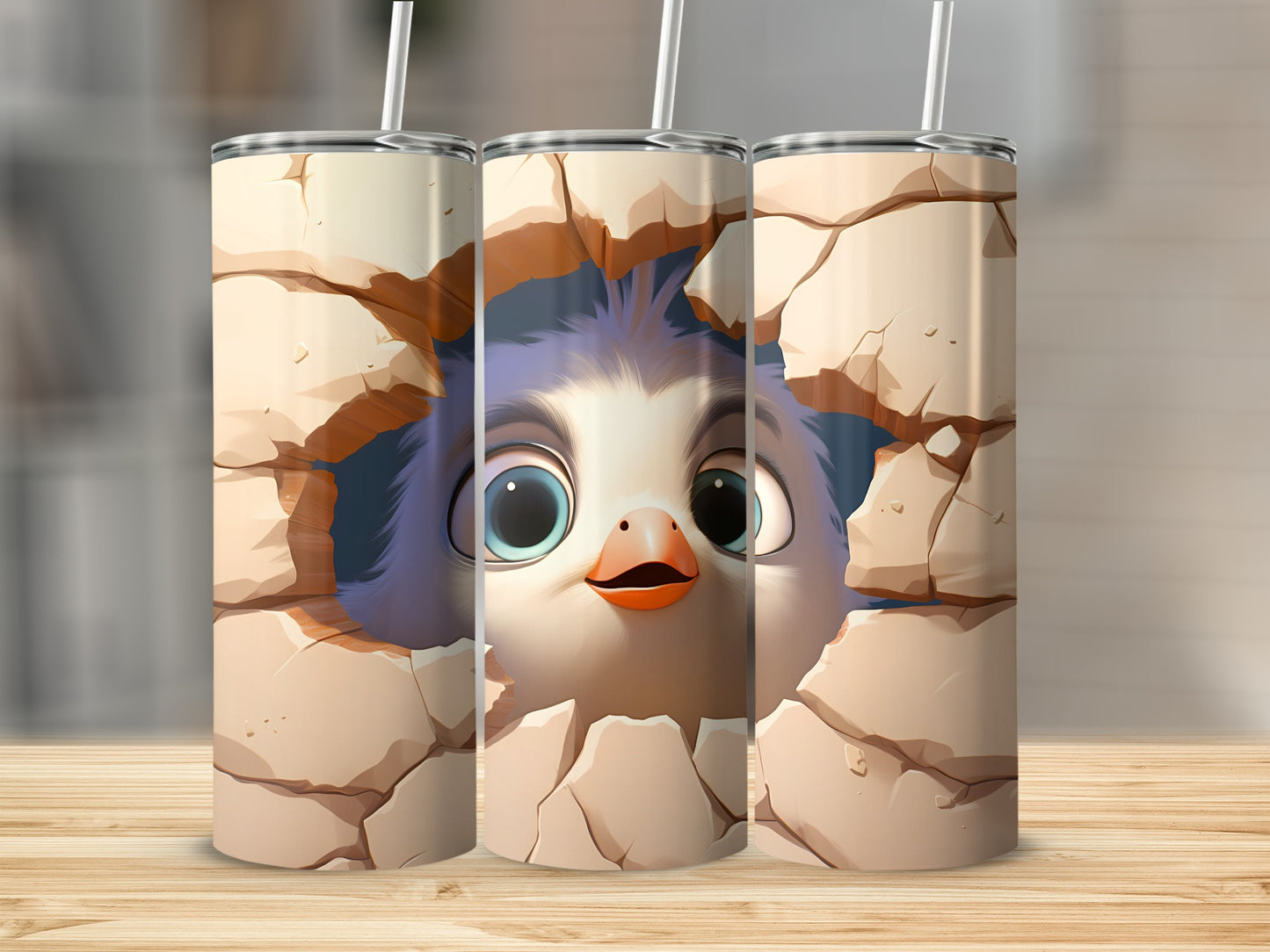 Cute Baby Bird Hatching Egg Design Tumbler product type