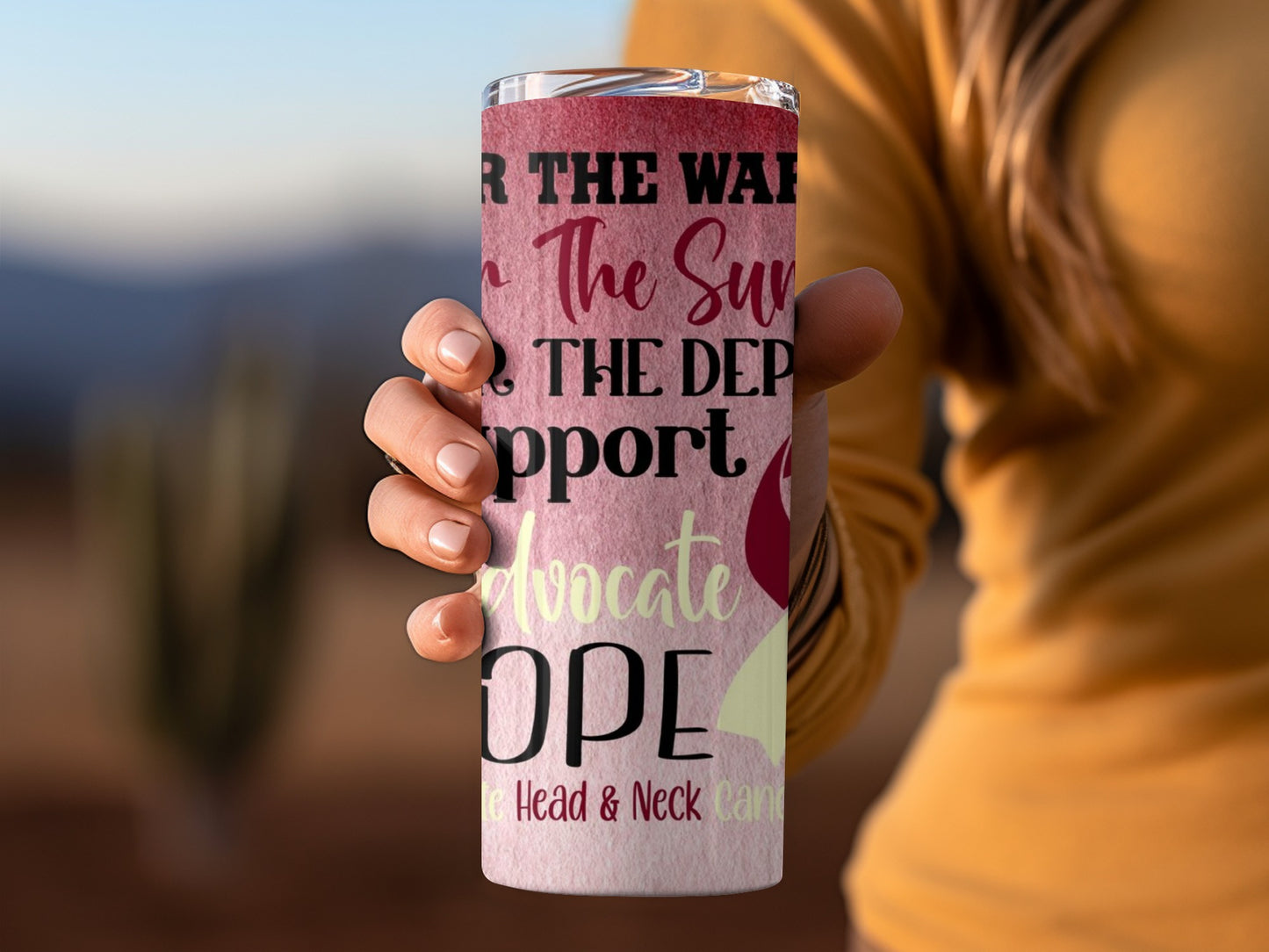 Advocate Support Hope Head and Neck Cancer Tumbler