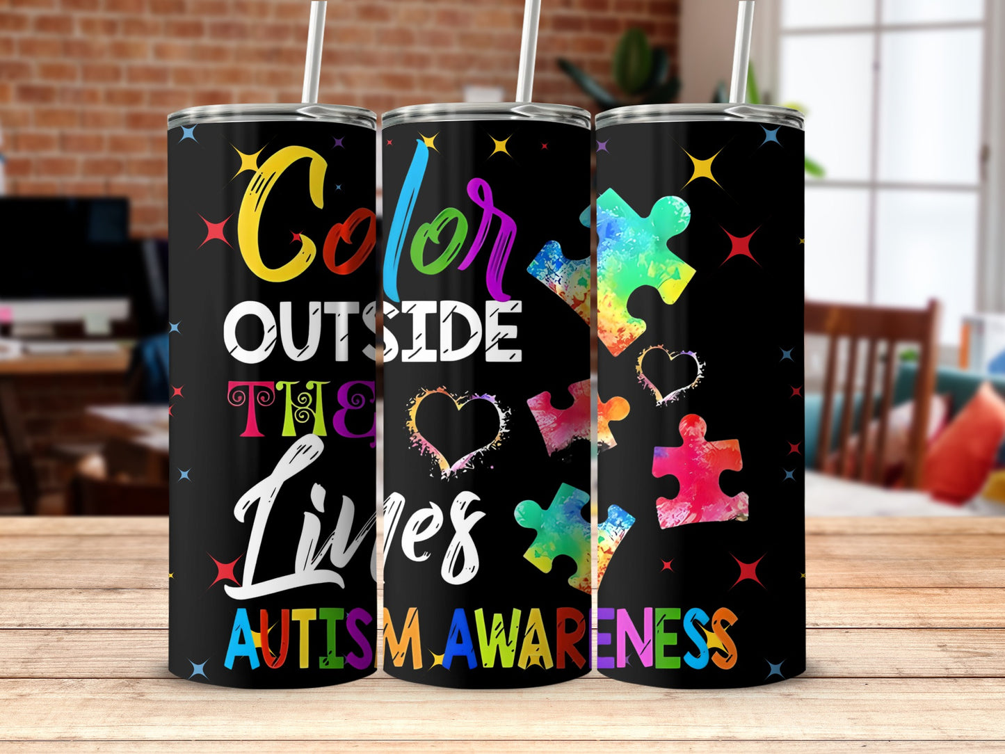Color Outside The Lines Autism Awareness product