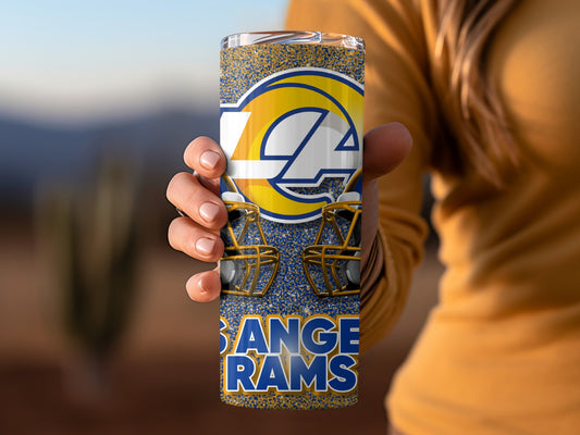 Los Angeles Rams Helmets Sparkle and Shine Design Tumblers