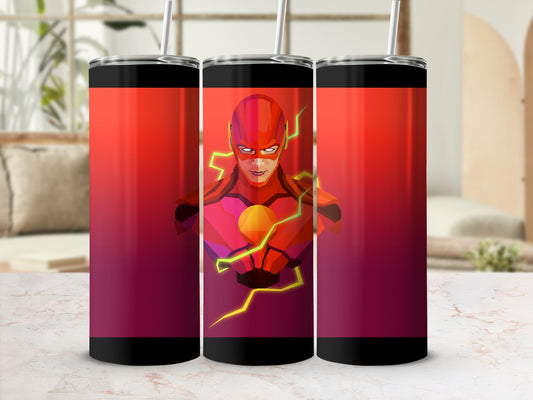 Flash Low Poly Hero Red Purple Lightning product type