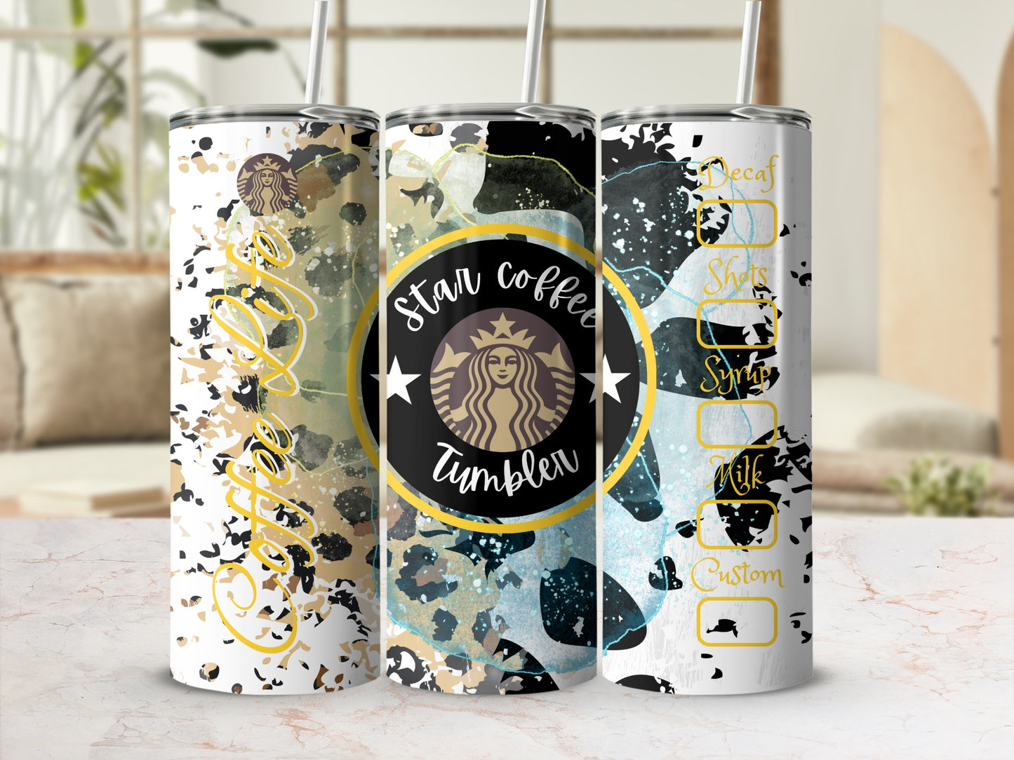 Stylish Star Coffee Life Tumbler Personalized Drinkware