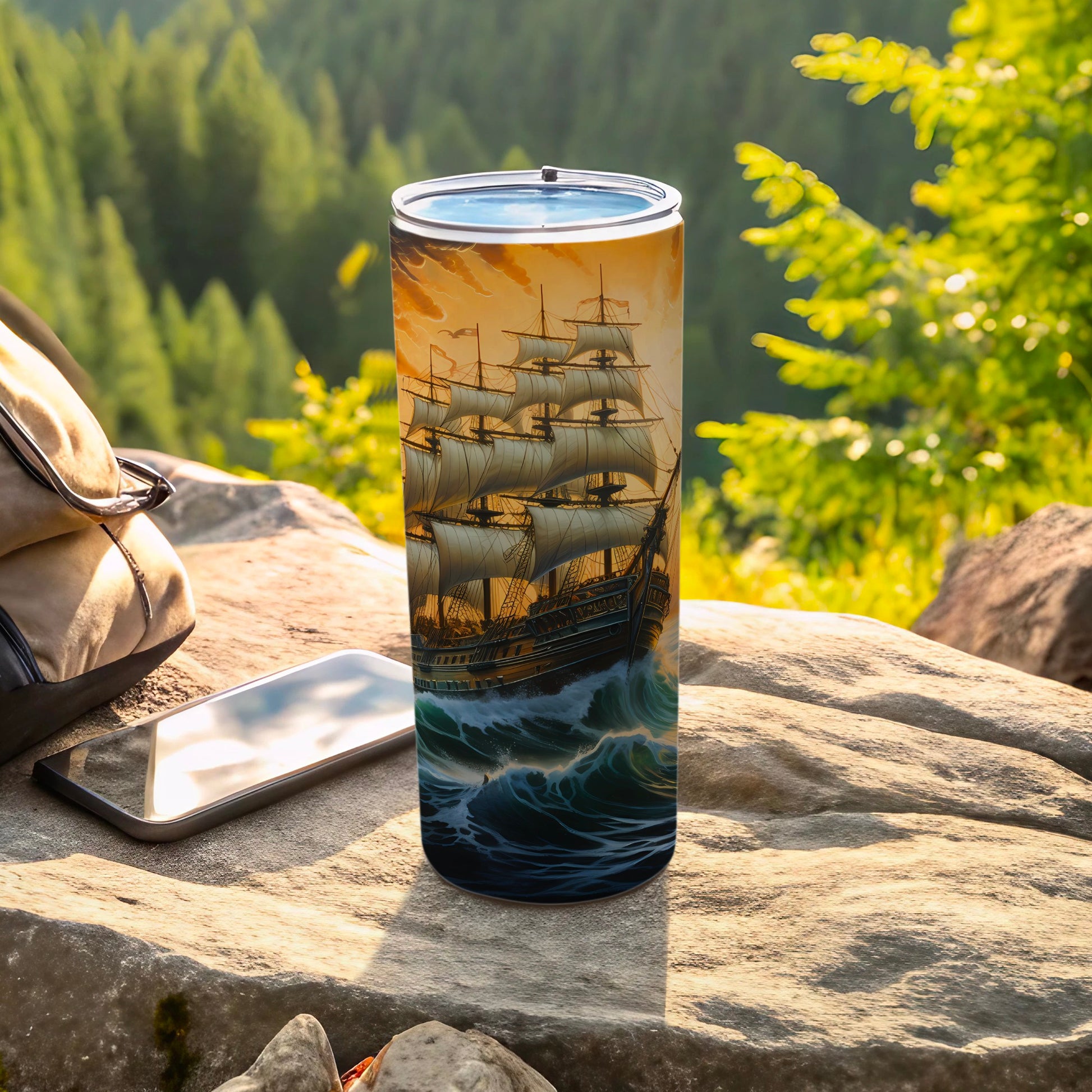 Historic Sailing Ship Tumbler Nautical Ocean Adventure product type
Tumbler
Sailing Ship
Ocean Waves
Travel Mug
Nautical Art
Ship Design
Stormy Sea
Insulated Cup
Adventure Drinkware
Pirate Ship
Tall Ship
Voyager Theme
Marine Graphic
Unique Tumbler
Drink Container
Outdoor Gear
Forest Background
Scenic Drinkware
Historic Vessel
Water Bottle