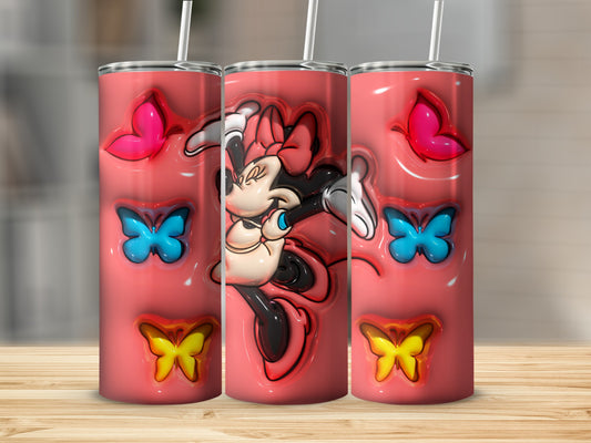 Cute Minnie Mouse Butterflies Tumbler Product