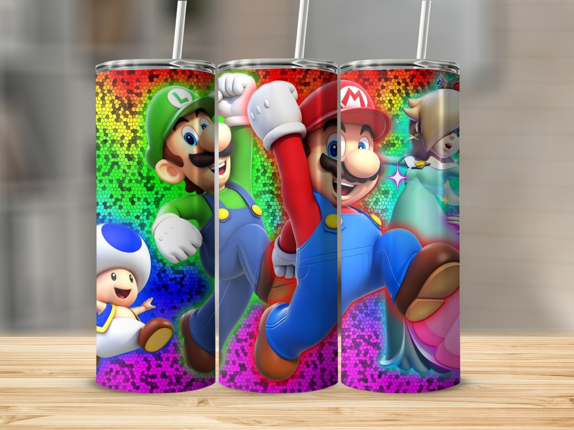 Colorful Video Game Characters Tumbler 20oz Tumbler