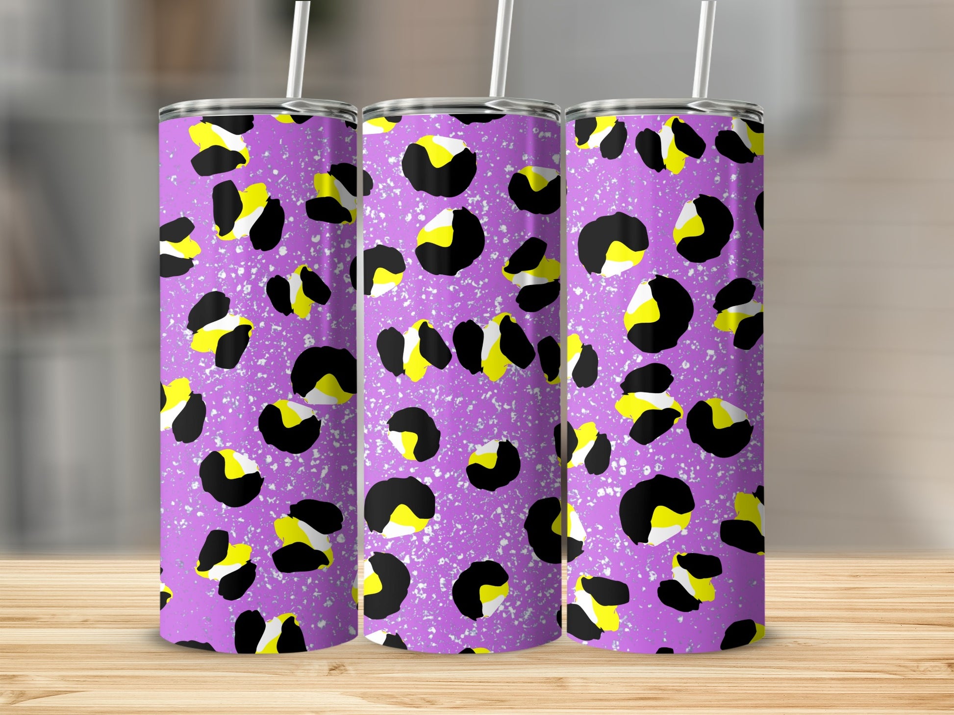 Vibrant Purple Leopard Print Insulated Tumbler