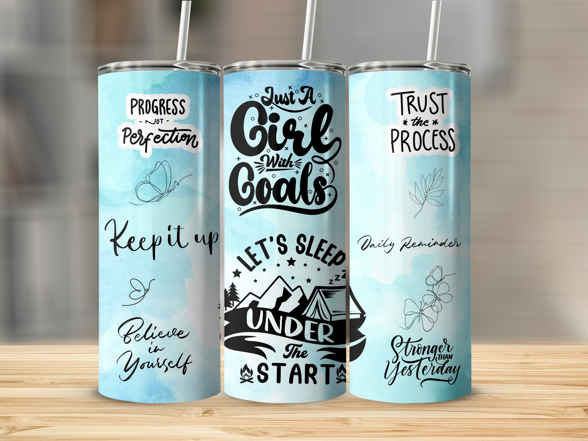 Inspirational Quote and Graphic Design Tumbler