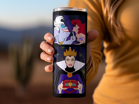 Disney Villains Ursula and Evil Queen Tumbler Cup