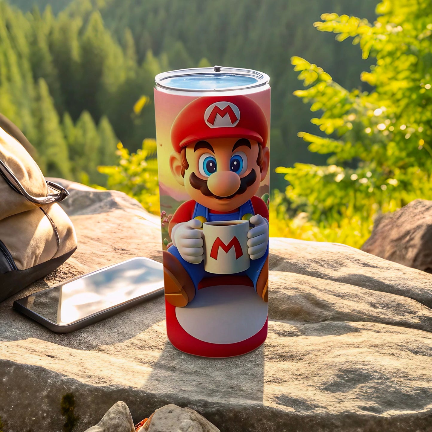 Super Mario Holding M Cup Tumbler for Gamers