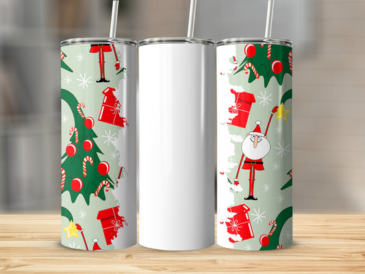 Festive Christmas Santa and Tree Tumbler product