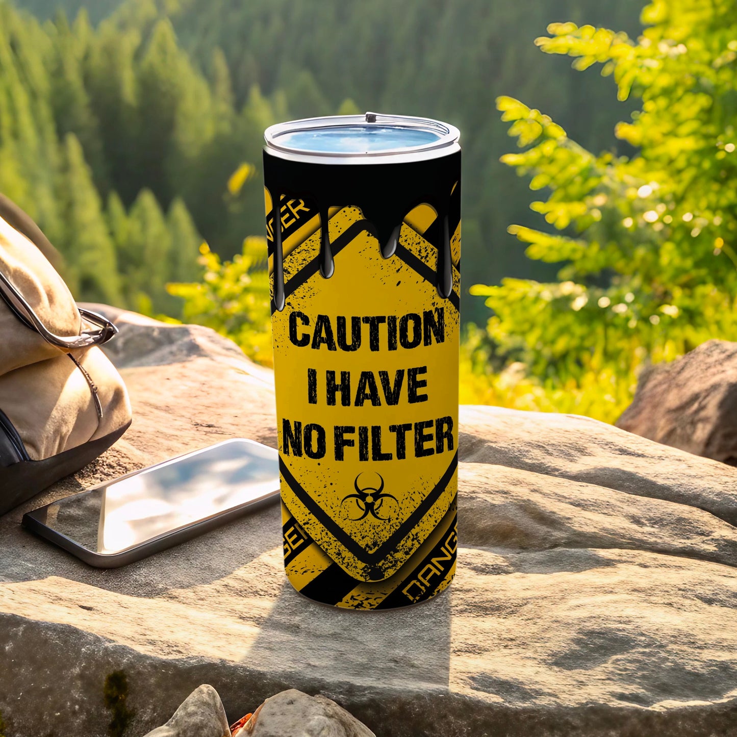 CAUTION I HAVE NO FILTER Yellow Black Danger Tumbler product type
Tumbler
Caution
No Filter
Biohazard
Danger
Yellow
Black
Drinkware
Beverage
Funny
Quote
Sarcastic
Gift
Travel
Outdoor
Insulated
Mug
Statement
Unique
Attitude