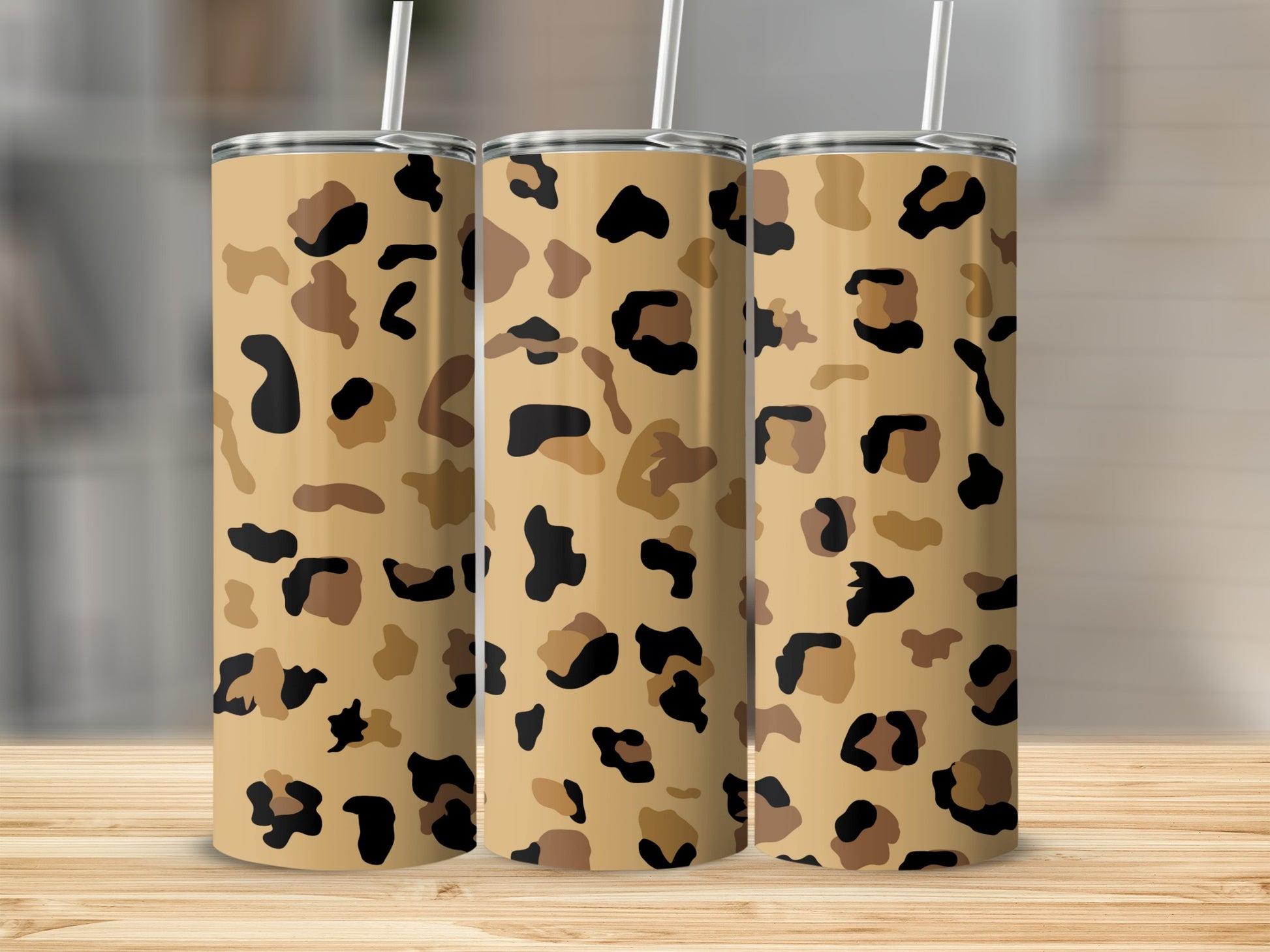 Stylish Leopard Print Tumbler Stainless Steel Bottle
