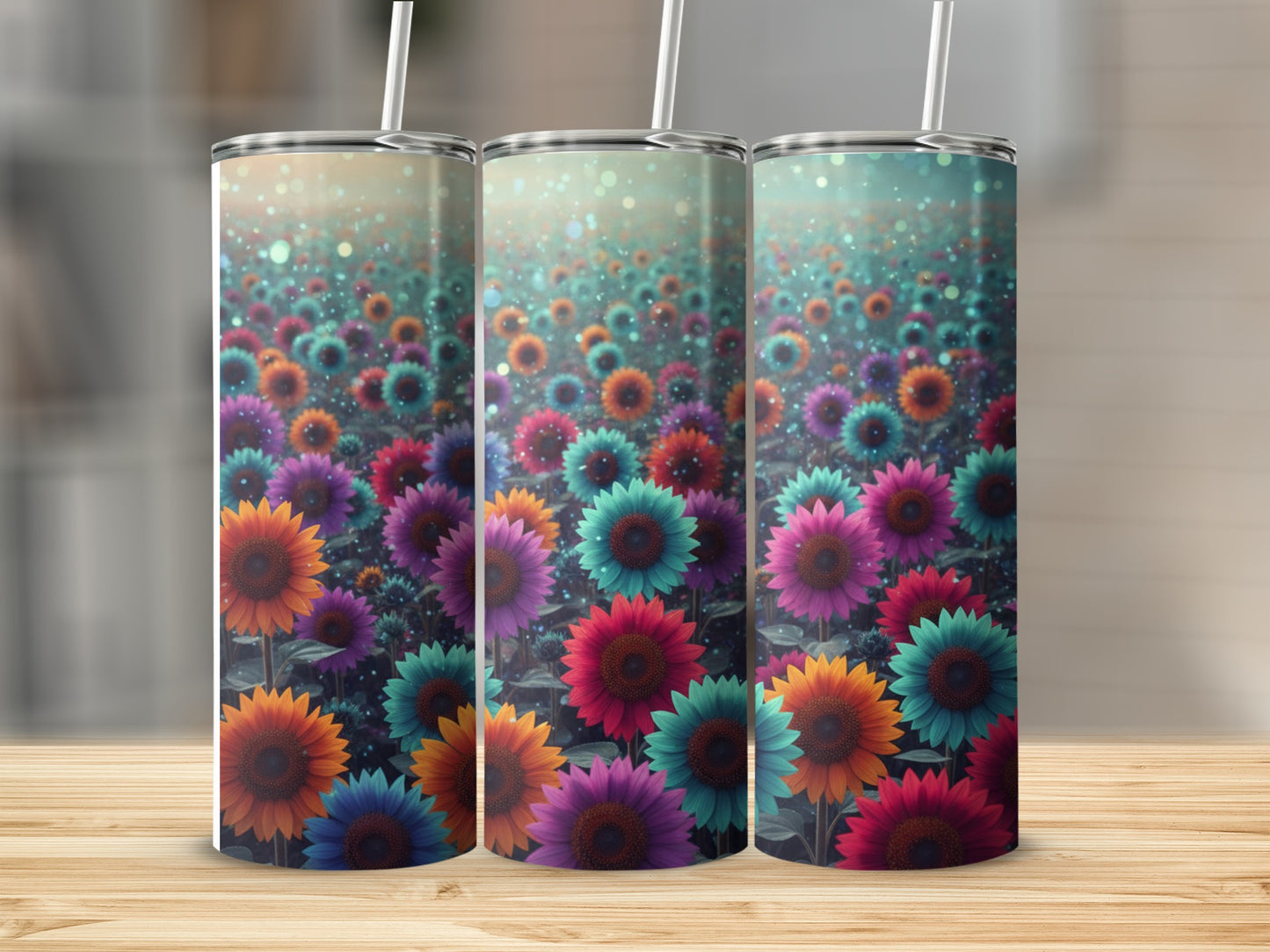 Vibrant Floral Pattern Travel Tumbler for Easy Hydra